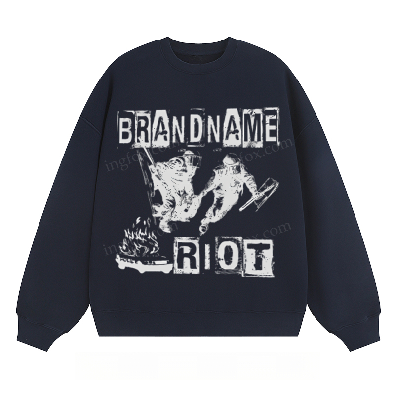 Riot - Themed Graphic Crewneck Sweatshirt