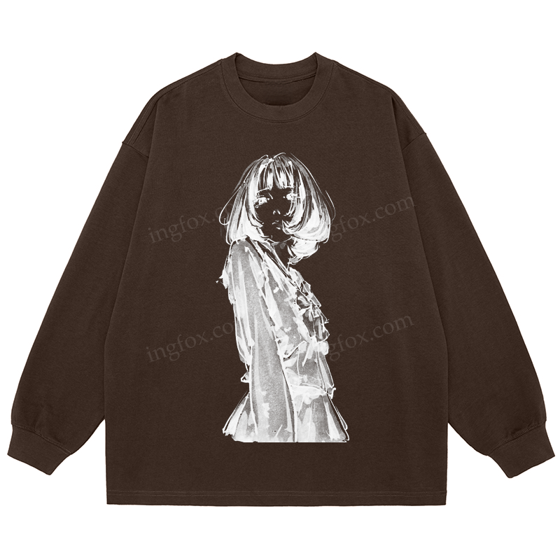 Ink Girl - Classic Unisex Fit Cotton Long Sleeve Tee