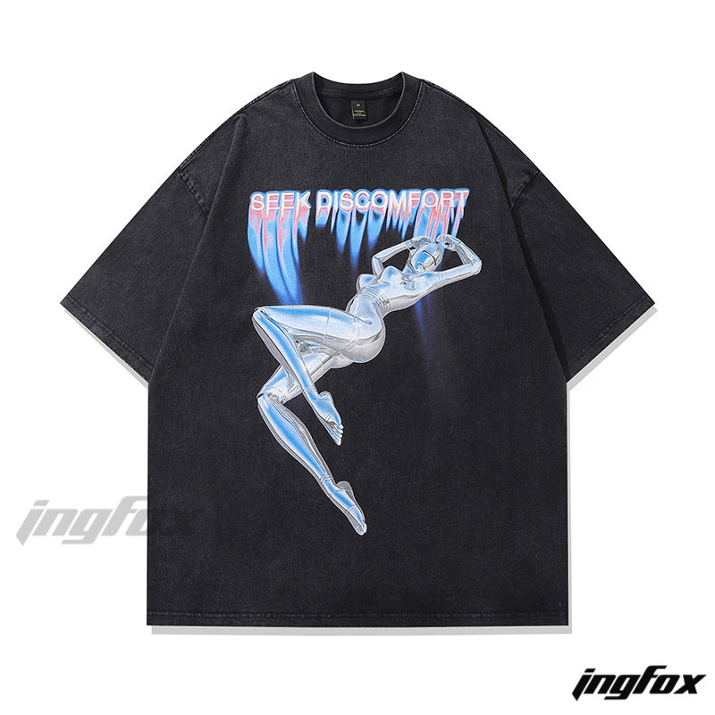 Seek Discomfort - Vintage Washed Oversized T - Shirt