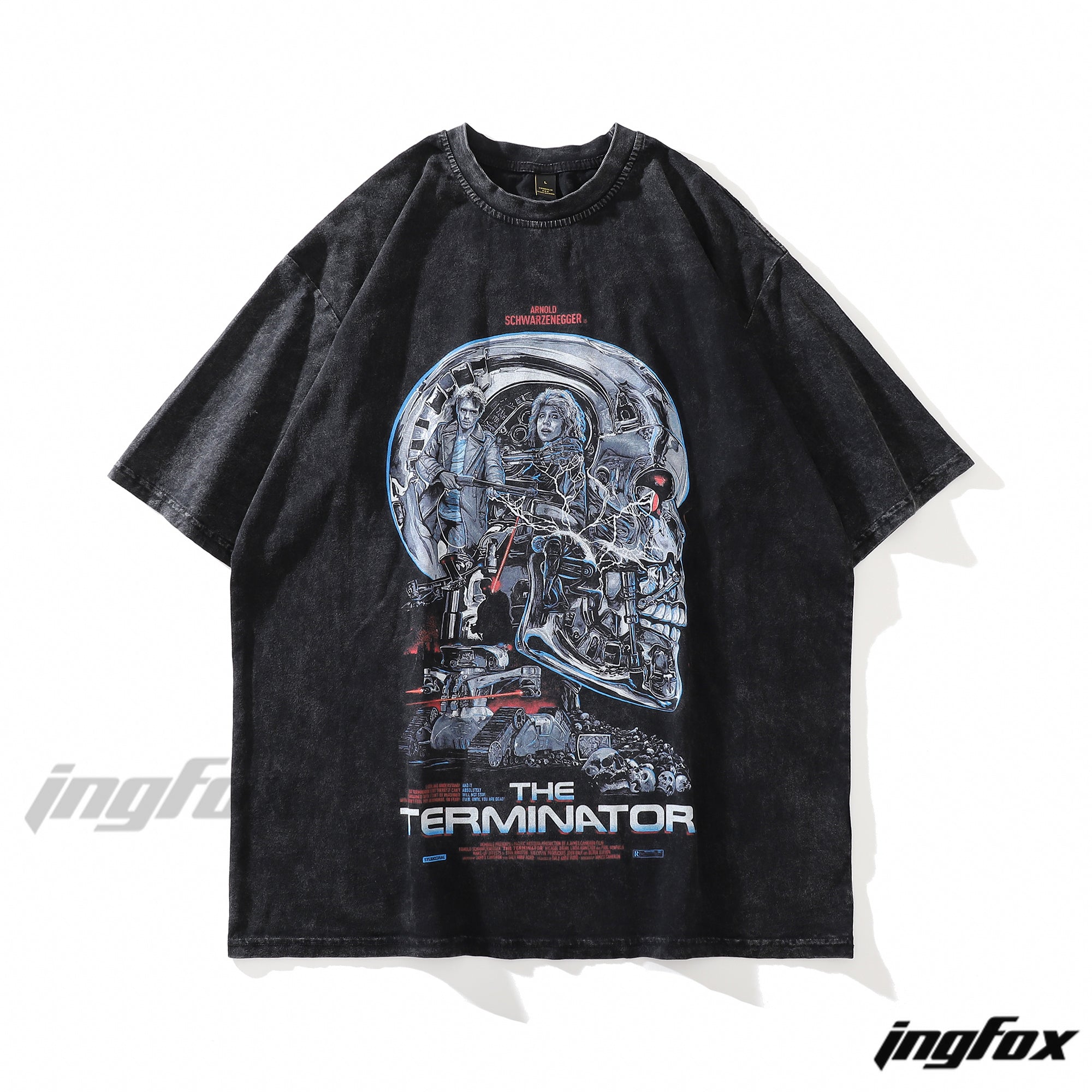 The Terminator Graphic Vintage Washed Oversized T-Shirt