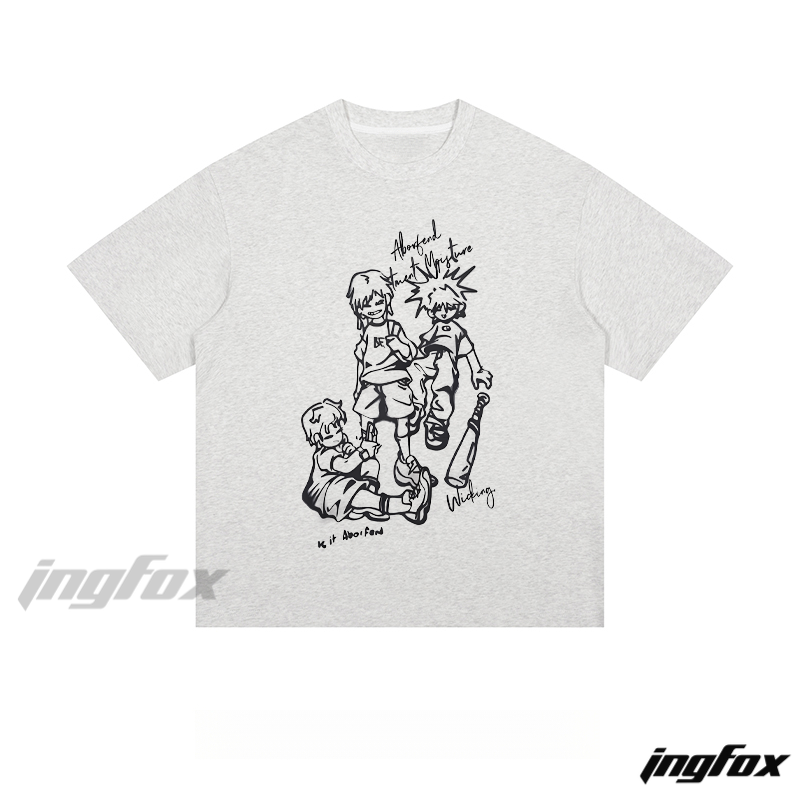 Anime Kids Sketch - Loose Fit Short Sleeve T - Shirt