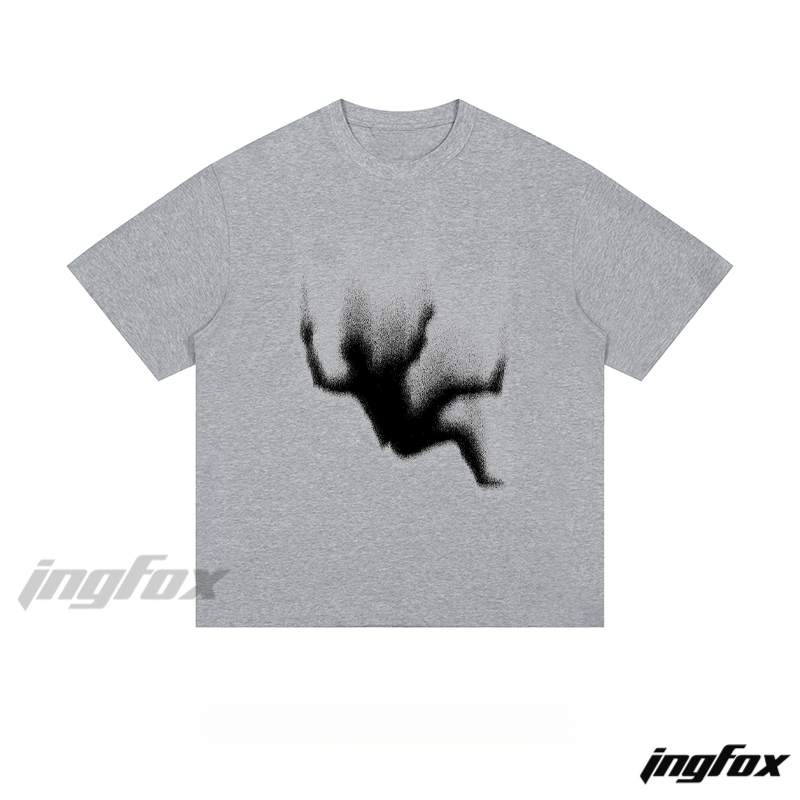 Glitch Figure Silhouette - Loose Fit Short Sleeve T-Shirt