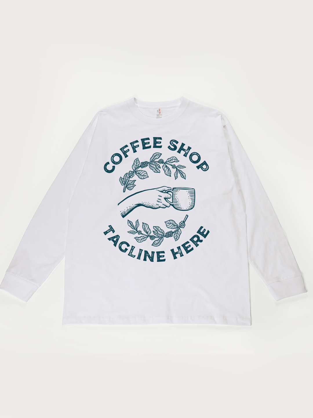 Coffee Shop Theme - Unisex Retro Cotton Long Sleeve T-Shirt