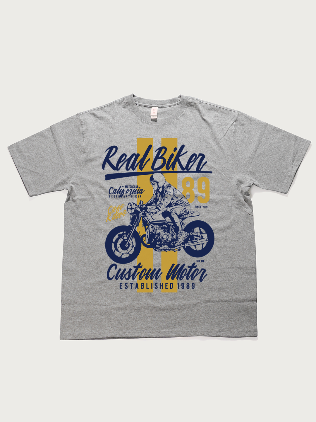 Real Biker Custom Motor 1989 - Unisex Retro Cotton Short Sleeve T-Shirt