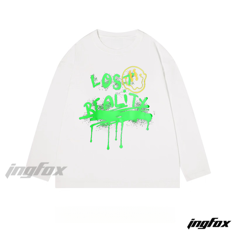 "LOST REALITY" Graffiti - Style Graphic - Classic Cotton Long Sleeve Tee