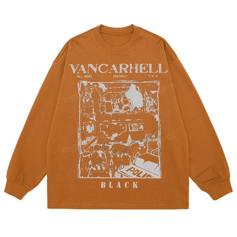Vancarhell Graphic - Classic Unisex Fit Cotton Long Sleeve Tee