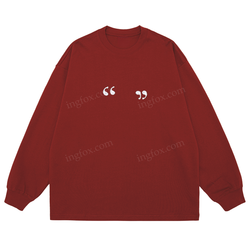 Quote Marks - Classic Unisex Fit Cotton Long Sleeve Tee