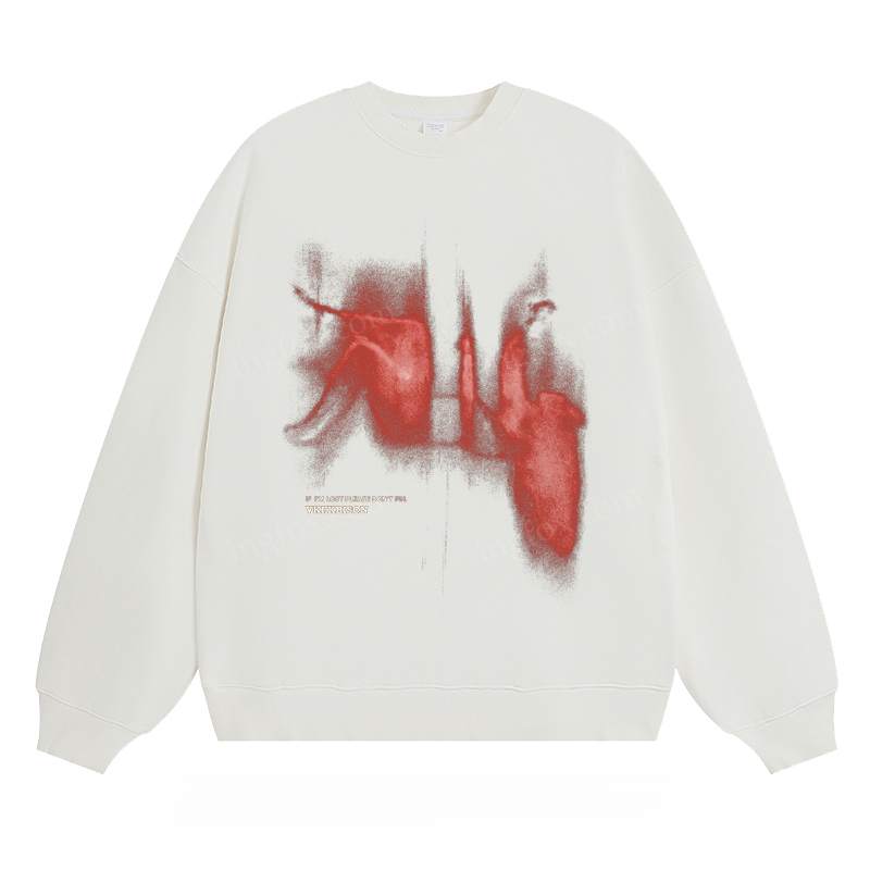 Artistic Red Graphic - Classic Unisex Fit Crewneck Sweatshirt