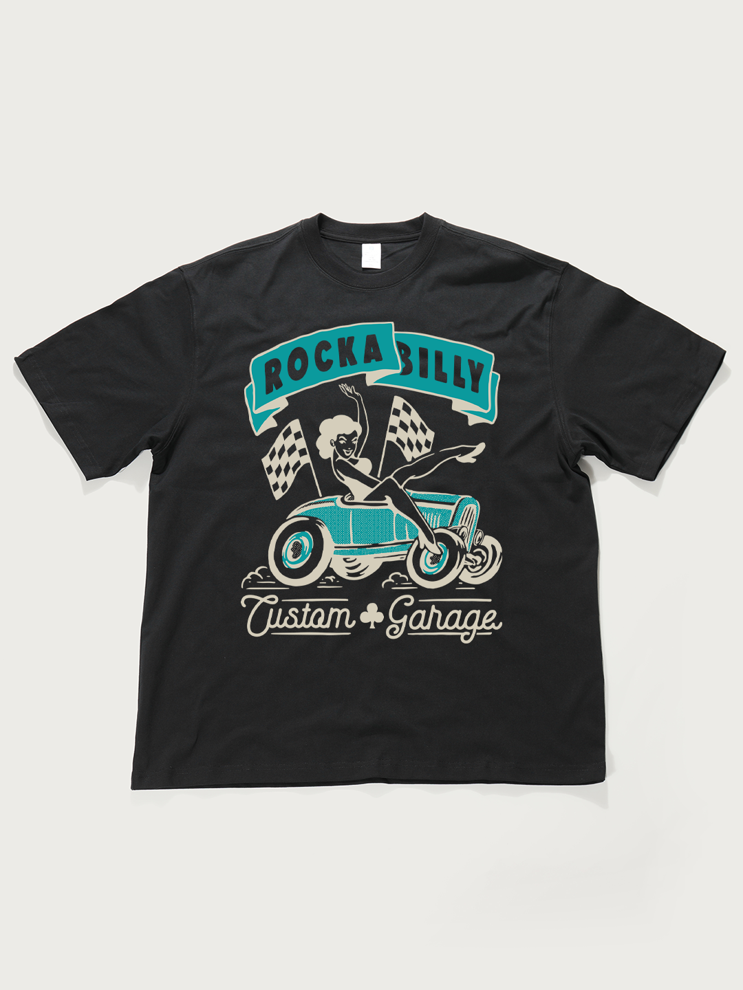 Rockabilly Custom Garage - Unisex Retro Cotton Short Sleeve T-Shirt