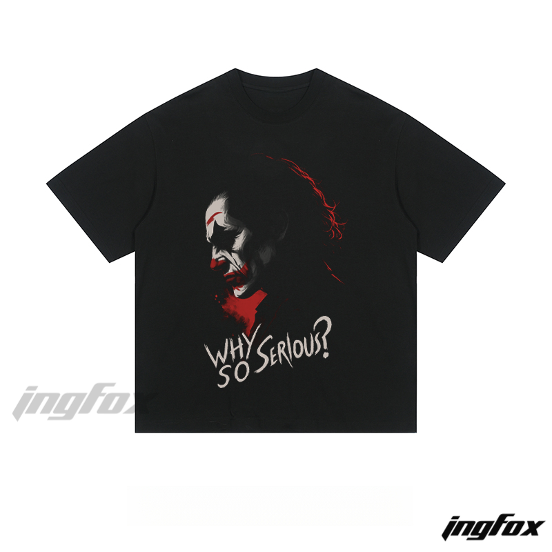 Joker "WHY SO SERIOUS?" Graphic - Loose Fit Short Sleeve T-Shirt