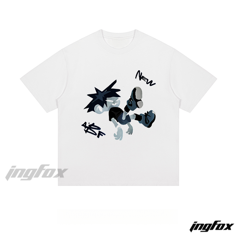 Anime Skater Boy Tee - Loose Fit Short Sleeve T - Shirt