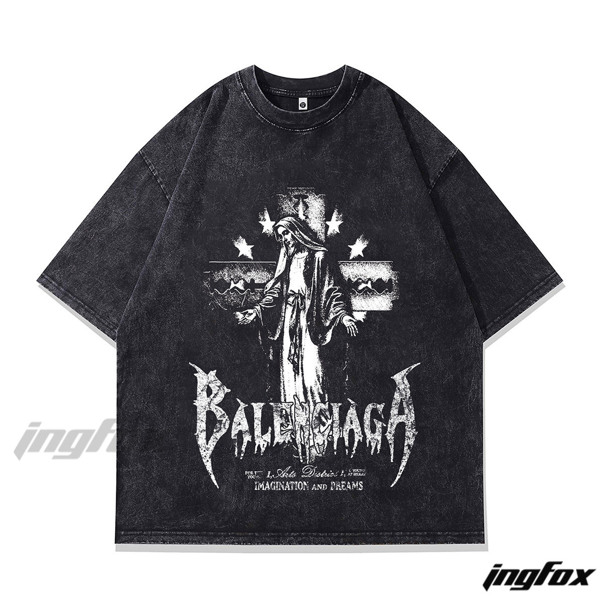 Balenciaga Graphic - Vintage Washed Oversized T - Shirt