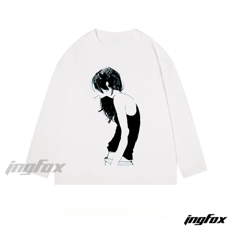 Sketch Girl - Classic Cotton Long Sleeve Tee