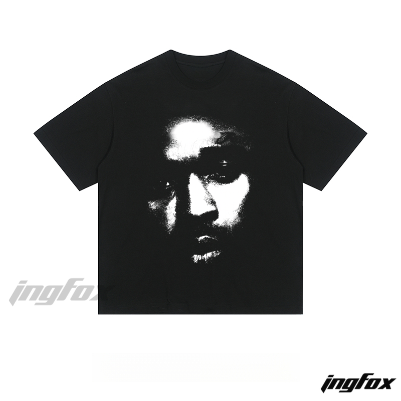 Monochrome Portrait - Loose Fit Short Sleeve T - Shirt