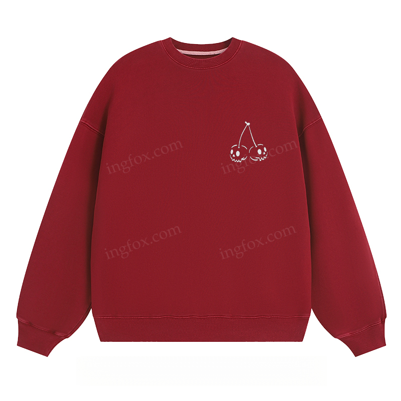 Skull Cherry Graphic - Classic Unisex Fit Crewneck Sweatshirt