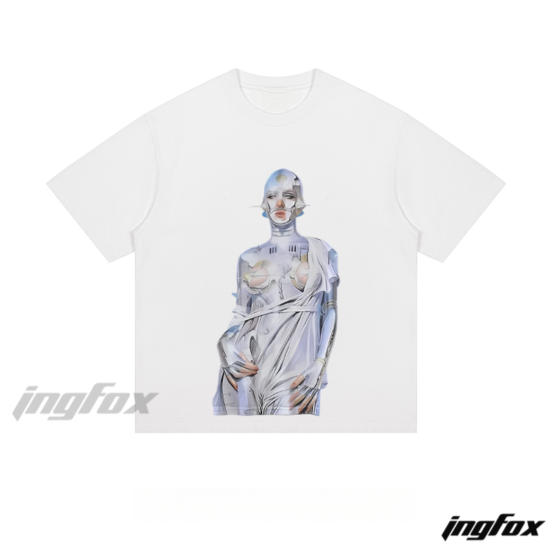 Cyberpunk Robot Figure - Loose Fit Short Sleeve T - Shirt