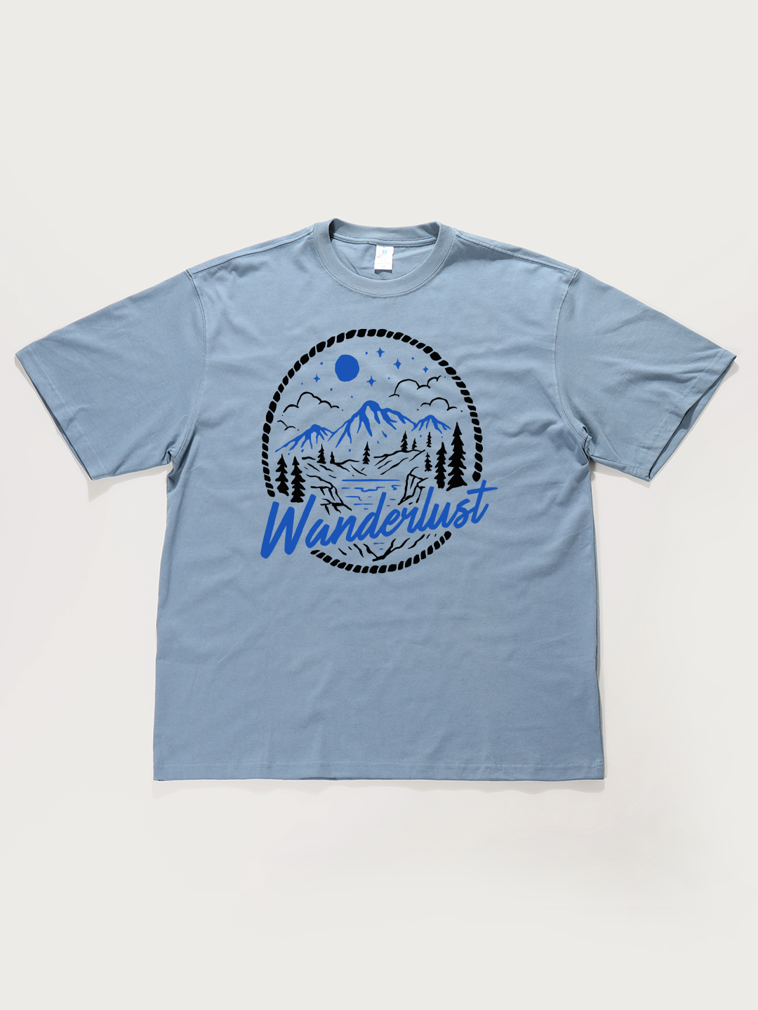 Wanderlust Mountain Night - Unisex Retro Cotton Short Sleeve T-Shirt