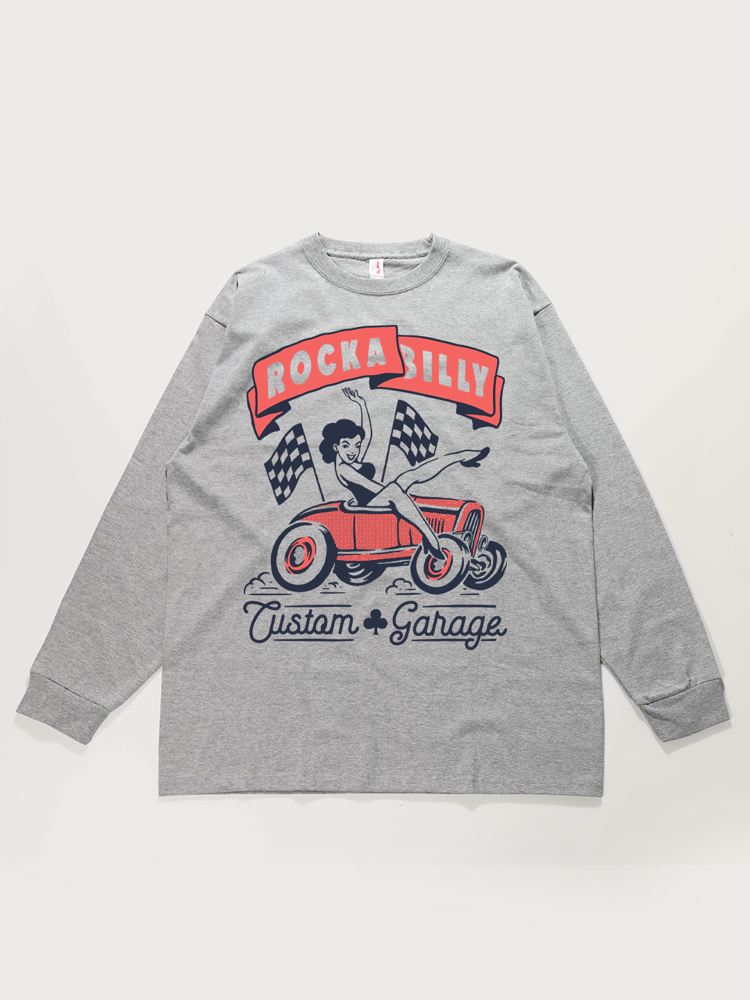 Rockabilly Custom Garage - Unisex Retro Cotton Long Sleeve T-Shirt