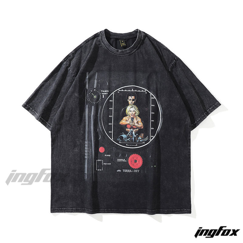 Sci - Fi Thriller - Vintage Washed Oversized T-Shirt