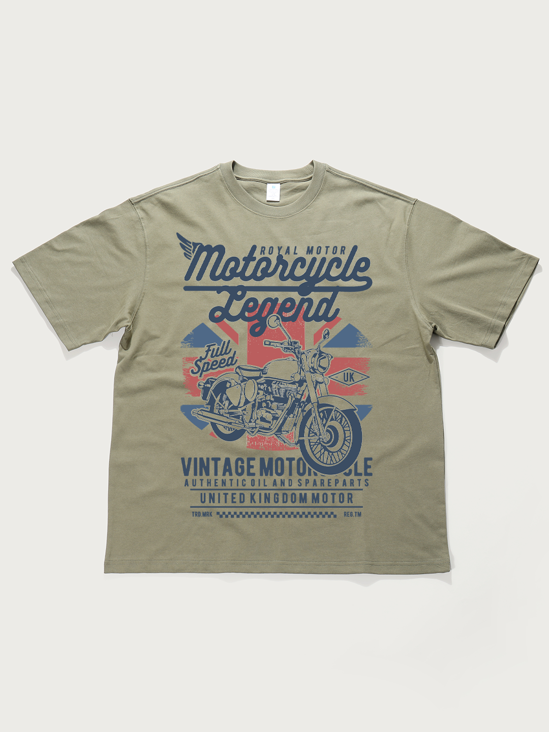 Motorcycle Legend Royal Motor UK - Unisex Retro Cotton Short Sleeve T-Shirt