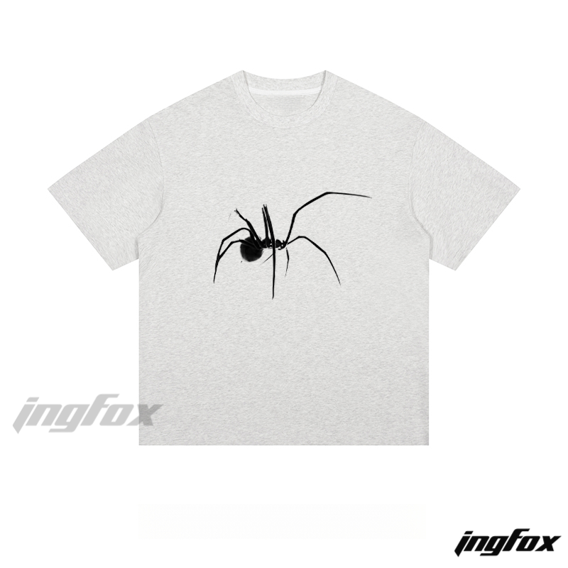 Black Spider Graphic - Loose Fit Short Sleeve T-Shirt