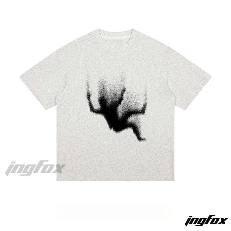 Glitch Figure Silhouette - Loose Fit Short Sleeve T-Shirt