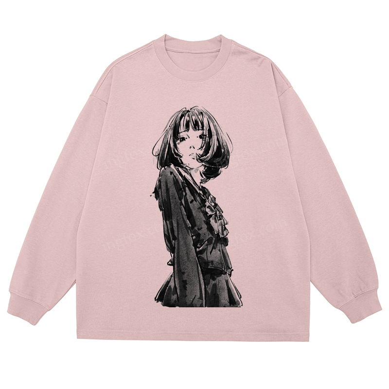 Ink Girl - Classic Unisex Fit Cotton Long Sleeve Tee