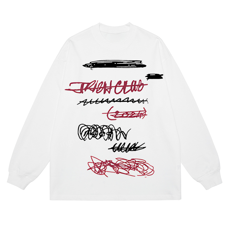 Graffiti - Style Scribble - Classic Unisex Fit Cotton Long Sleeve Tee