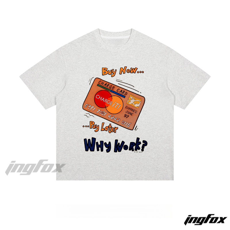 Humorous Credit Card - Loose Fit Short Sleeve T - Shirt