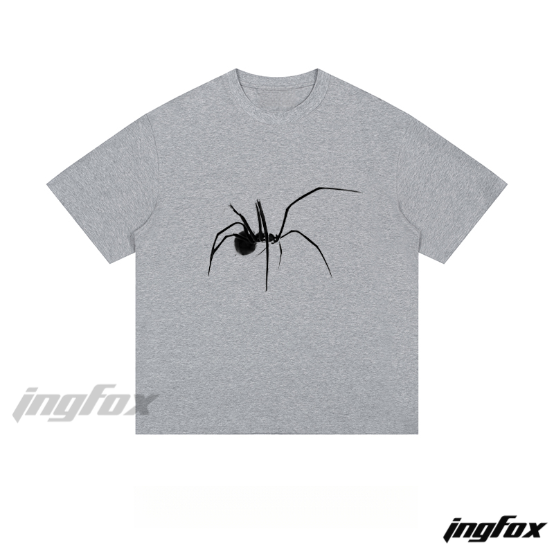 Black Spider Graphic - Loose Fit Short Sleeve T-Shirt