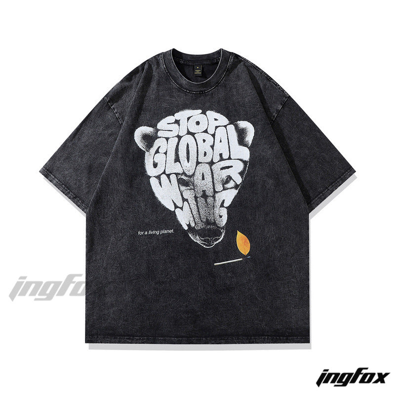 Eco Bear - Vintage Washed Oversized T-Shirt