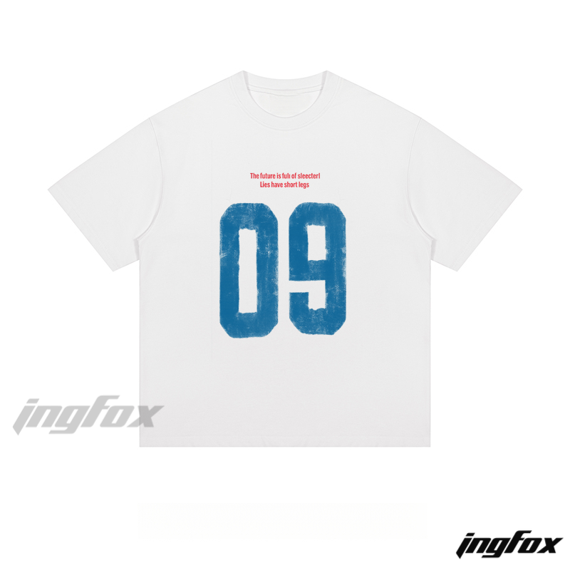 Vintage Number "09" - Loose Fit Short Sleeve T - Shirt