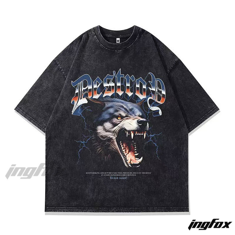 Wolf - Inspired 'Destroyd' Oversized T - Shirt