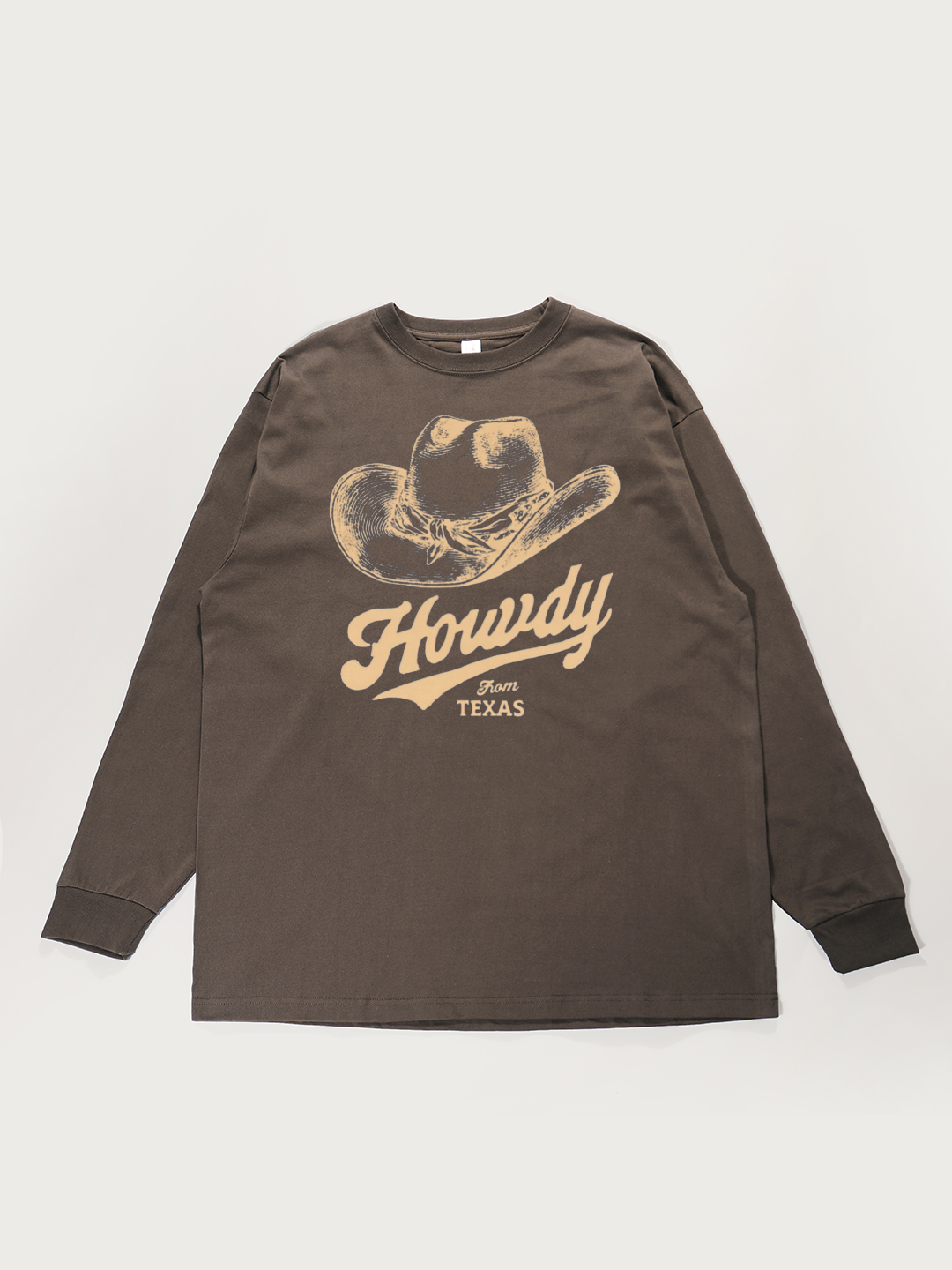 Howdy From Texas - Unisex Retro Cotton Long Sleeve T-Shirt