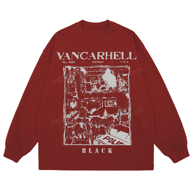 Vancarhell Graphic - Classic Unisex Fit Cotton Long Sleeve Tee