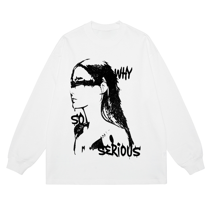 “Why So Serious” Graphic - Classic Unisex Fit Cotton Long Sleeve Tee