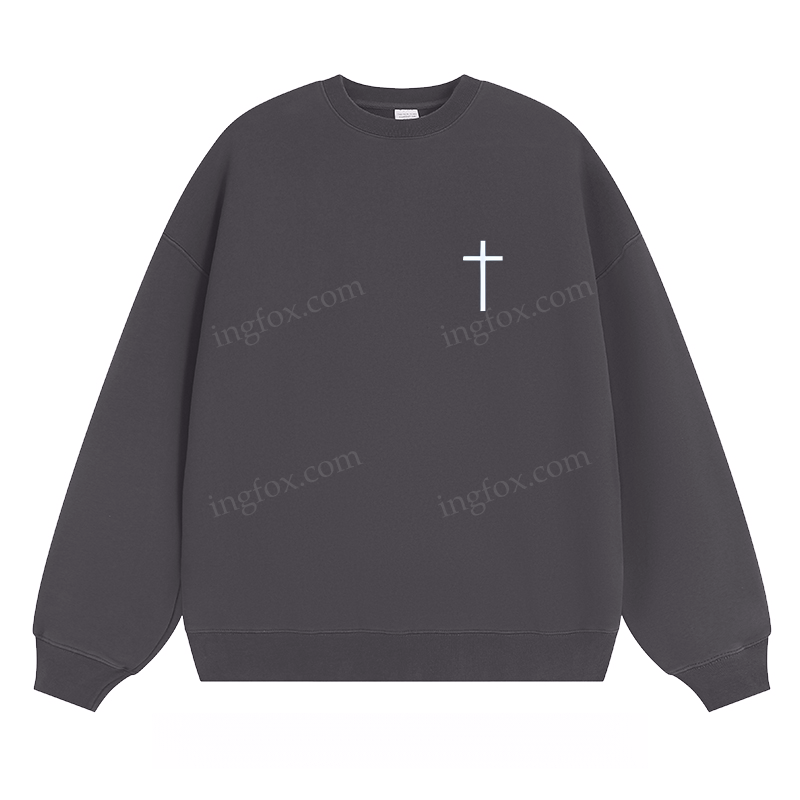 Cross - Embellished Classic Unisex Fit Crewneck Sweatshirt
