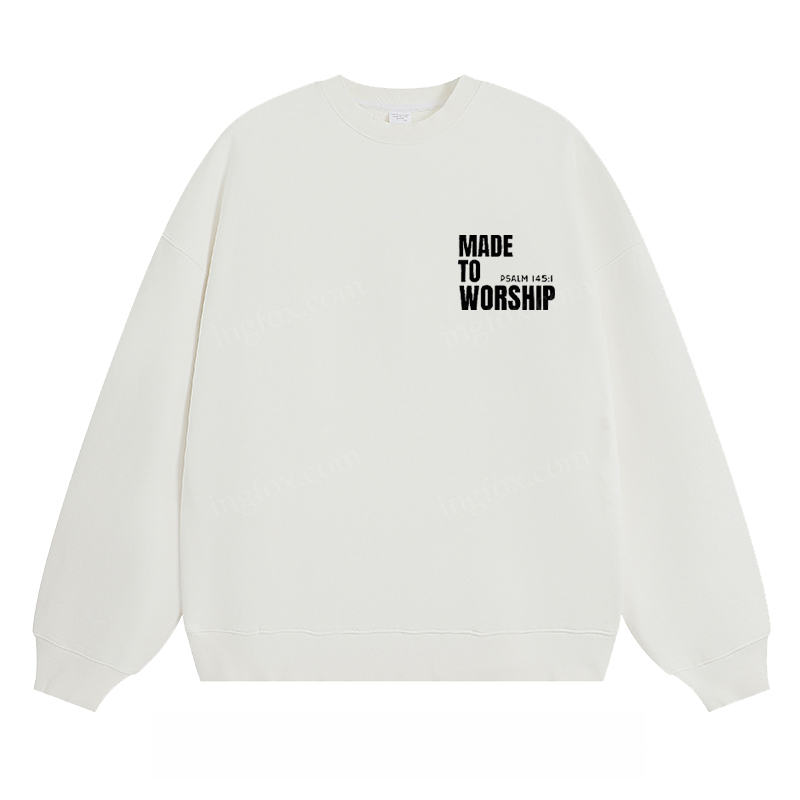 "MADE TO WORSHIP" - Classic Unisex Fit Crewneck Sweatshirt