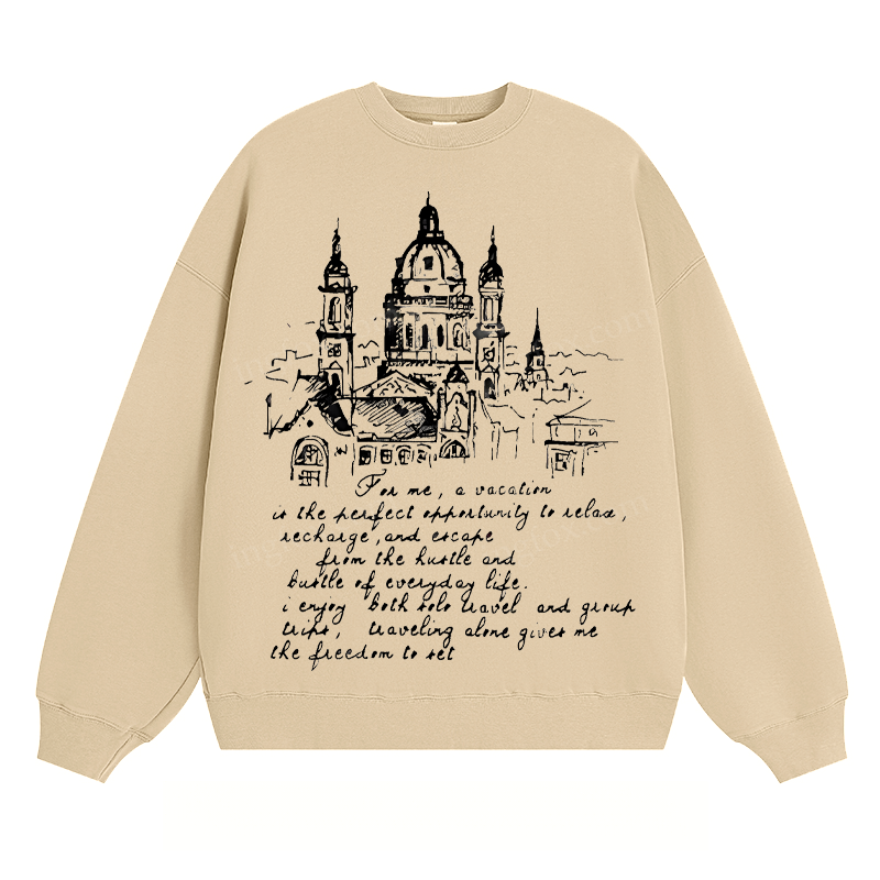 European Architecture & Travel Quote - Classic Unisex Fit Crewneck Sweatshirt
