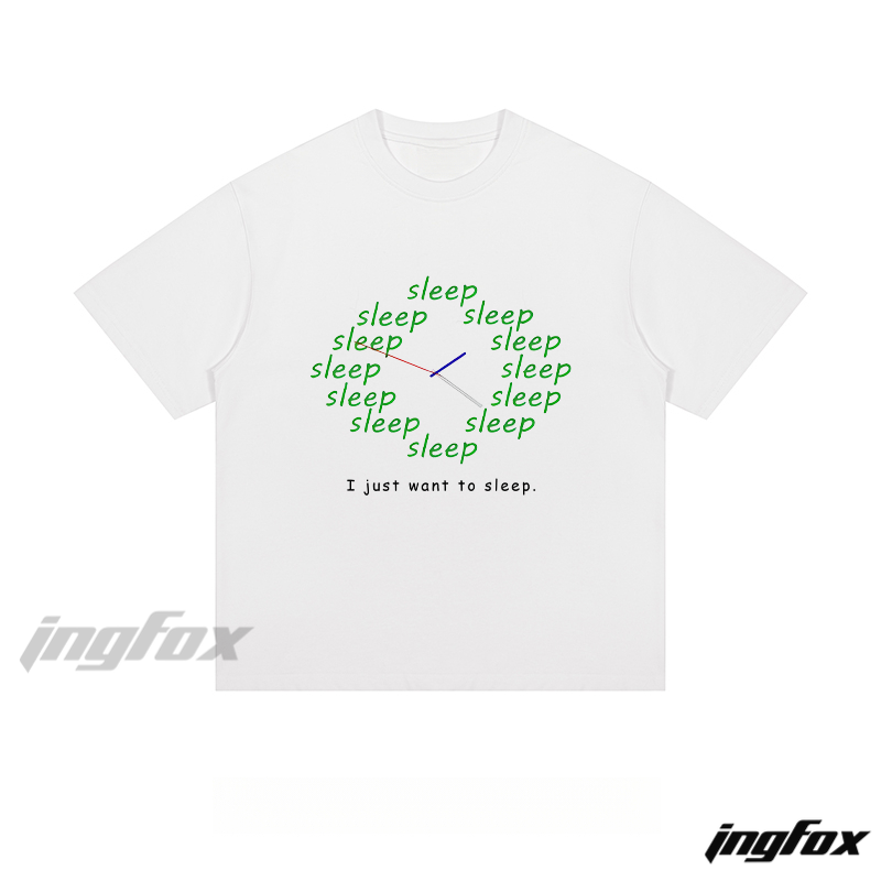 Sleepy Clock - Loose Fit Short Sleeve T - Shirt