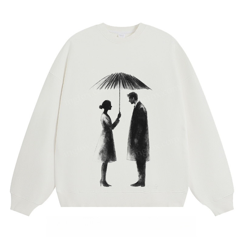 Umbrella Couple - Classic Unisex Fit Crewneck Sweatshirt