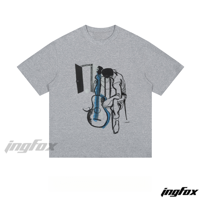 Musician & Guitar Art - Loose Fit Short Sleeve T - Shirt
