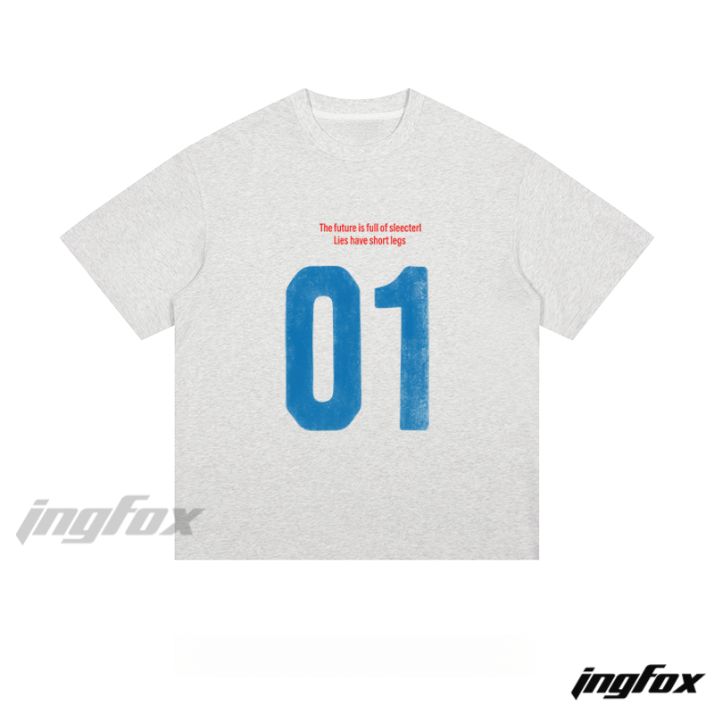 Number 01 with Motto - Loose Fit Short Sleeve T - Shirt