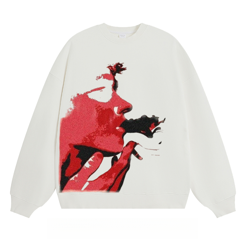 Red & Black Portrait - Classic Unisex Fit Crewneck Sweatshirt