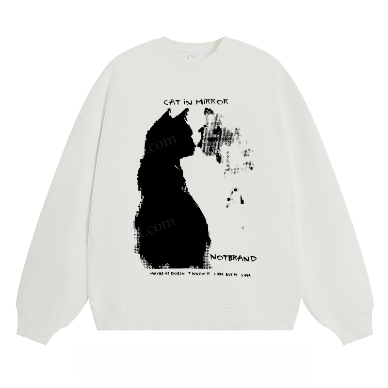 Cat in Mirror - Classic Unisex Fit Crewneck Sweatshirt