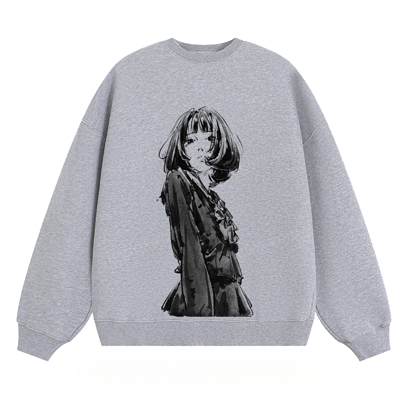 Ink Girl Graphic - Classic Unisex Fit Crewneck Sweatshirt