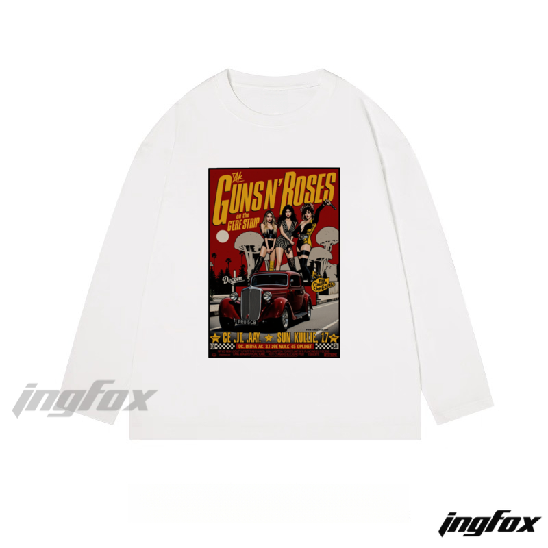 Guns N' Roses Cere Strip - Classic Cotton Long Sleeve Tee