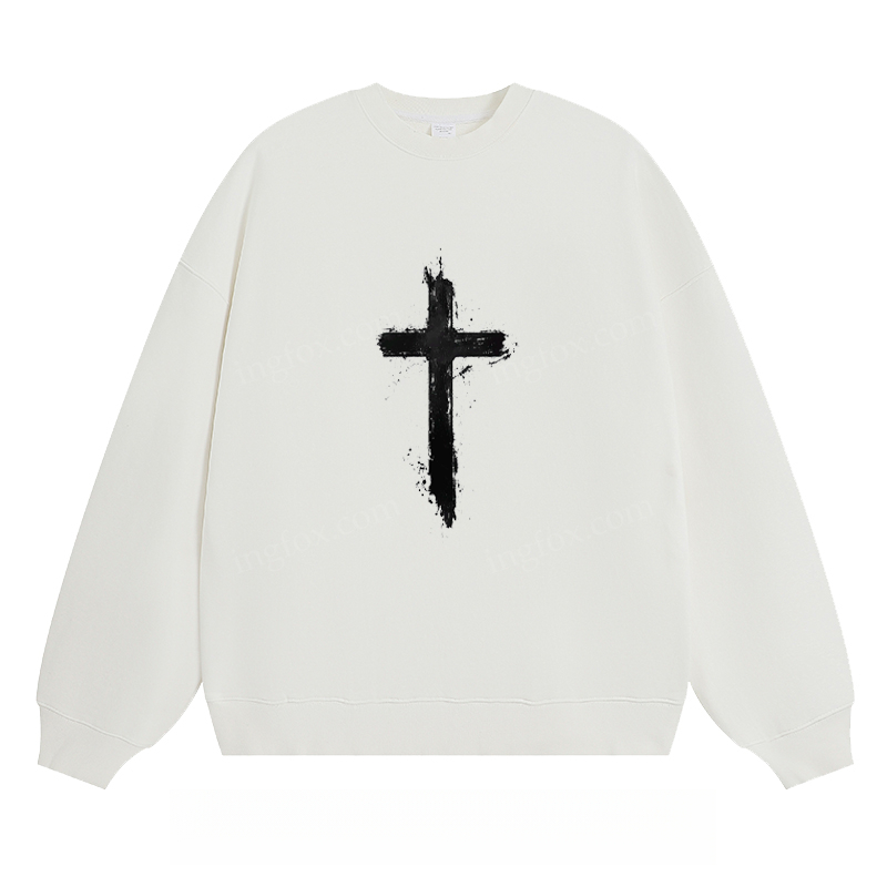 Distressed Cross - Classic Unisex Fit Crewneck Sweatshirt