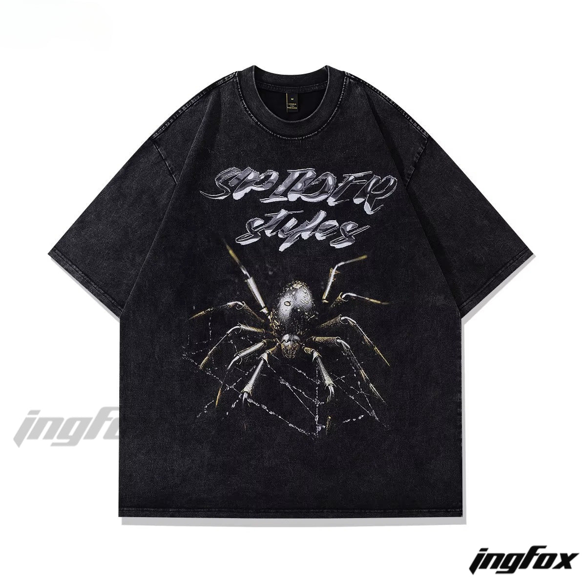 Spider Street Vibe - Vintage Washed Oversized T-Shirt