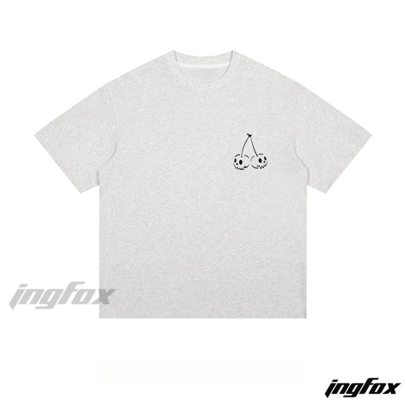 Skull Cherry - Loose Fit Short Sleeve T-Shirt